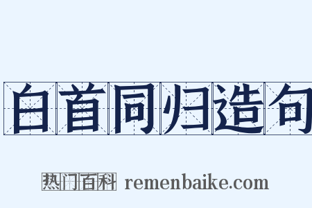 白首同归造句是什么意思的图片